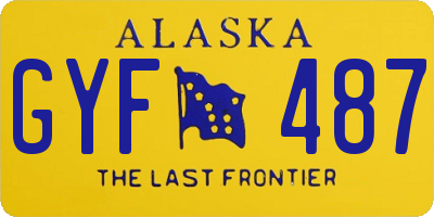AK license plate GYF487