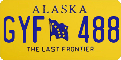 AK license plate GYF488