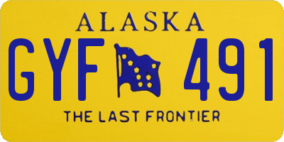 AK license plate GYF491