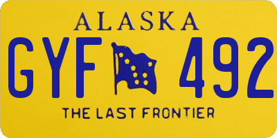AK license plate GYF492