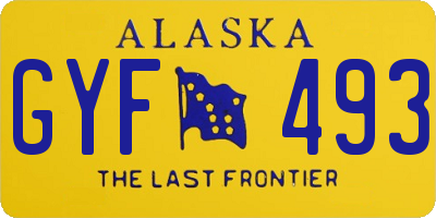AK license plate GYF493