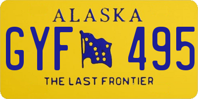 AK license plate GYF495