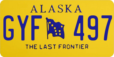 AK license plate GYF497