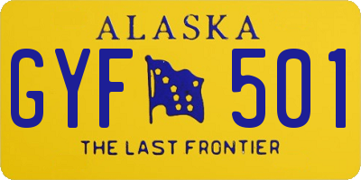 AK license plate GYF501