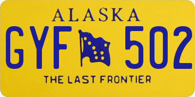 AK license plate GYF502