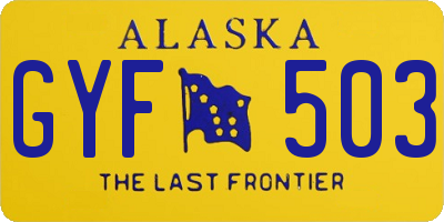 AK license plate GYF503