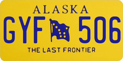 AK license plate GYF506