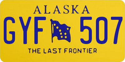 AK license plate GYF507