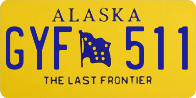 AK license plate GYF511