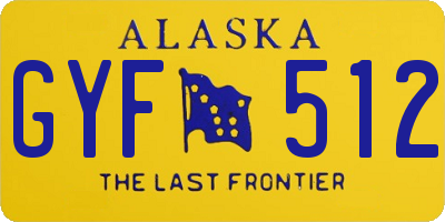 AK license plate GYF512