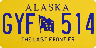 AK license plate GYF514
