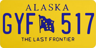 AK license plate GYF517