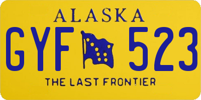 AK license plate GYF523