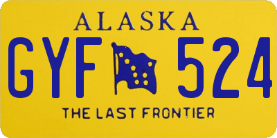 AK license plate GYF524