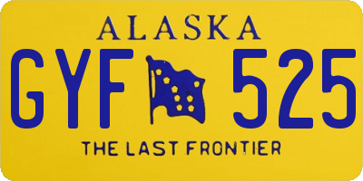 AK license plate GYF525