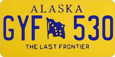 AK license plate GYF530