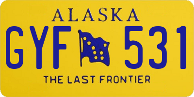AK license plate GYF531