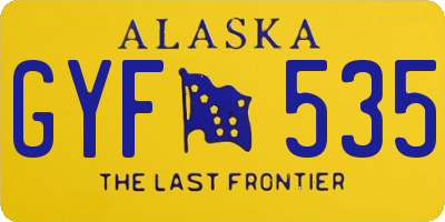 AK license plate GYF535