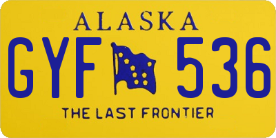 AK license plate GYF536