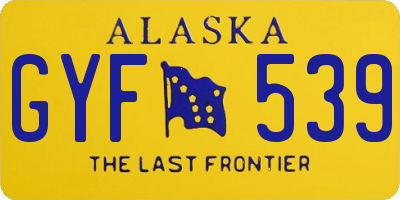AK license plate GYF539