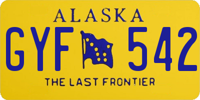 AK license plate GYF542