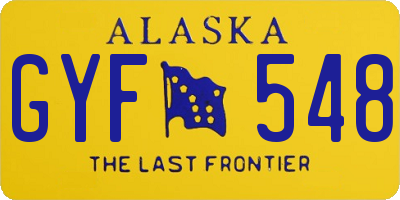 AK license plate GYF548