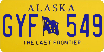 AK license plate GYF549