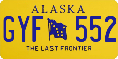 AK license plate GYF552