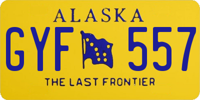 AK license plate GYF557