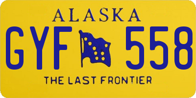 AK license plate GYF558