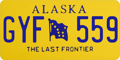 AK license plate GYF559