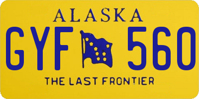 AK license plate GYF560