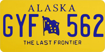 AK license plate GYF562