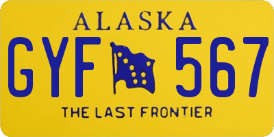 AK license plate GYF567