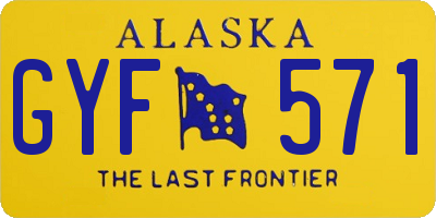 AK license plate GYF571