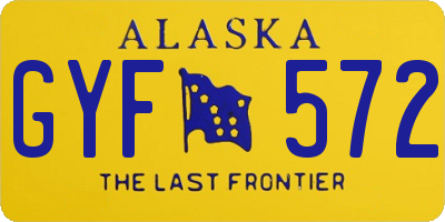 AK license plate GYF572