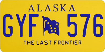 AK license plate GYF576