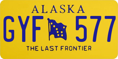 AK license plate GYF577
