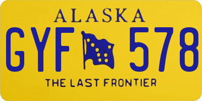 AK license plate GYF578