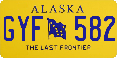 AK license plate GYF582