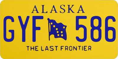 AK license plate GYF586