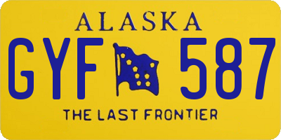 AK license plate GYF587