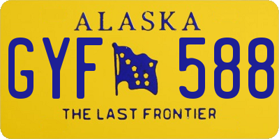 AK license plate GYF588