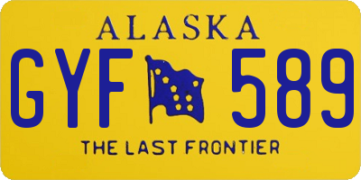 AK license plate GYF589