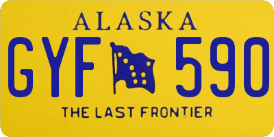 AK license plate GYF590