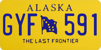 AK license plate GYF591