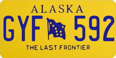 AK license plate GYF592