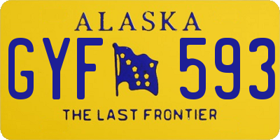 AK license plate GYF593