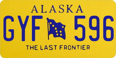 AK license plate GYF596