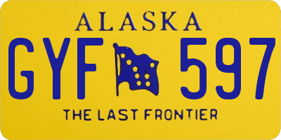 AK license plate GYF597